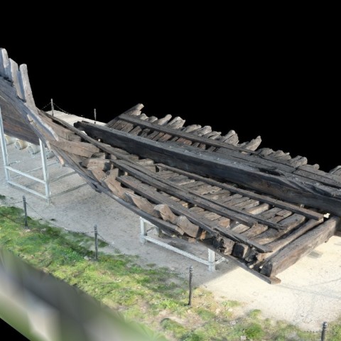 Powiększ obraz: Render modelu fotogrametrycznego - widok ogólny z lotu ptaka