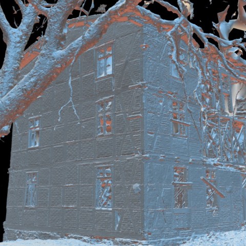 Powiększ obraz: Render monochromatyczny modelu fotogrametrycznego