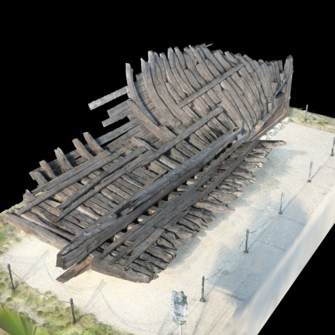 Powiększ obraz: Render modelu fotogrametrycznego - widok ogólny z lotu ptaka